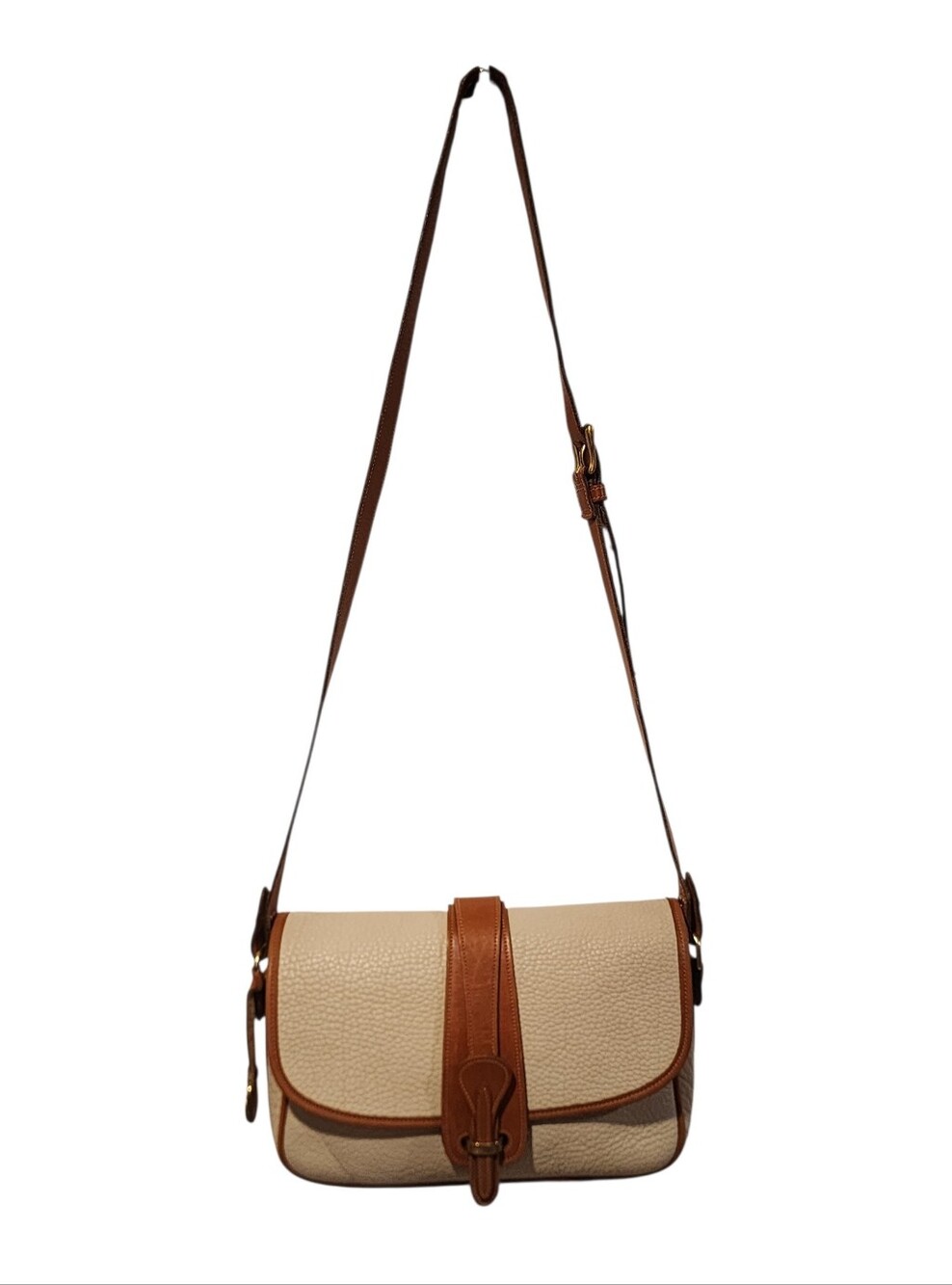 Vintage Dooney & Leather Equestrian Crossbody Shoulder Bag -Made In USA